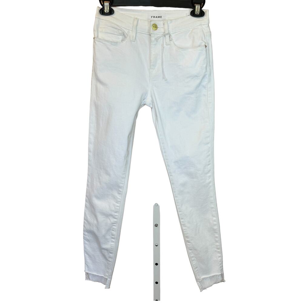 New ~ FRAME ~  Le Skinny De Jeanne Raw Stagger Mid-rise Jeans Size 24 - Picture 4 of 11